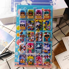 8PCS Superman Cartoon PVC Anime Waterproof Stickers