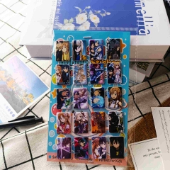8件 刀剑神域3D加厚立体泡泡贴纸PVC人造皮革泡棉贴防水手帐本定制