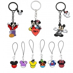 4 Styles Mickey Mouse and Donald Duck Cartoon Anime Alloy Keychain