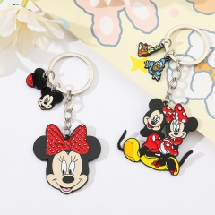 2 Styles Mickey Mouse and Donald Duck Cartoon Anime Alloy Keychain