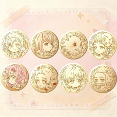 58mm 16 Styles Demon Slayer: Kimetsu no Yaiba Cartoon Pin Anime Tinplate Brooch