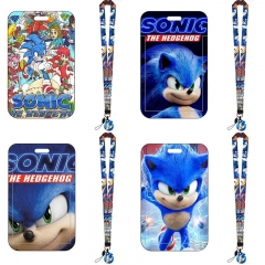 15 Styles Sonic the Hedgehog Anime Card Holder Bag With Lanyard