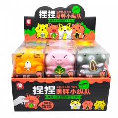 12PCS/SET Animal Cat Squeeze Toy Anti Stress Release