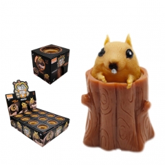12PCS/SET Animal Squirrel Squeeze Toy Anti Stress Release