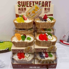 12PCS/SET Food Cake Shape Squeeze Toy Anti Stress Release