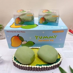 12PCS/SET Food Mango Shape Squeeze Toy Anti Stress Release