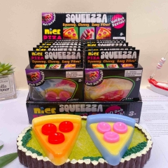 12PCS/SET Food Pizza Shape Squeeze Toy Anti Stress Release
