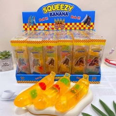 12PCS/SET Food Maltose Banana Shape Squeeze Toy Anti Stress Release
