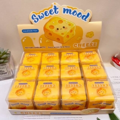 12PCS/SET Food Cheese Shape Squeeze Toy Anti Stress Release