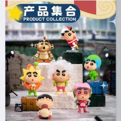 6个 蜡笔小新-全明星系列MINI摆件盲盒