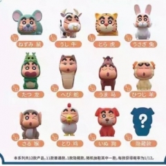 12个蜡笔小新十二生肖系列米粒第一弹萌粒公仔盲盒