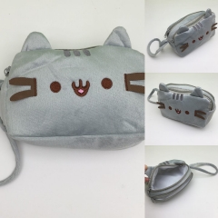 18CM 胖吉猫毛绒公仔包包卡通毛绒玩偶零钱包耳机收纳包
