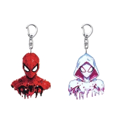 2 Styles Spider-Man Cartoon Anime Acrylic Keychain