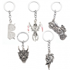 5 Styles Cyberpunk Cartoon Alloy Anime Keychain