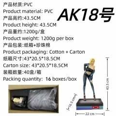 43CM Dragon Ball Z Android 18 Cartoon Sexy Girls Anime PVC Figures