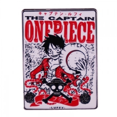 One Piece Monkey D Luffy Cartoon Decorative Alloy Anime Brooch Pin Badge