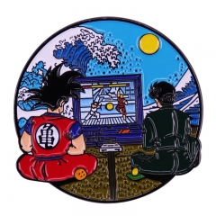 龙珠幽游白书悟空浦饭幽助玩街机游戏胸针金属徽章包包配饰