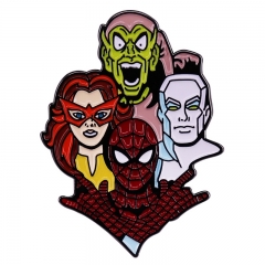 Spider-Man Cartoon Decorative Alloy Anime Brooch Pin Badge
