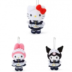 3 Styles 10CM Sanrio Kuromi My Melody Cartoon Anime Plush Toy Pendant