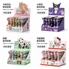 48支 卡皮巴拉自动铅笔高颜值卡通铅笔自动学生自动笔不易断芯自动铅