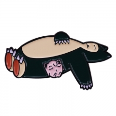 Pokemon Snorlax Cartoon Decorative Alloy Anime Brooch Pin Badge