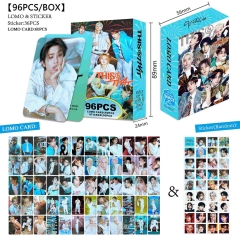96张现货新款straykids周边明星应援照片卡双面彩印LOMO卡礼品卡
