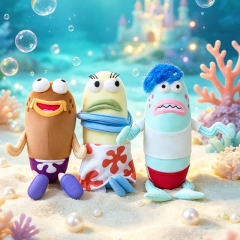3 Styles 35cm SpongeBob SquarePants Bikini Bottom Cartoon Anime Plush Toy Doll