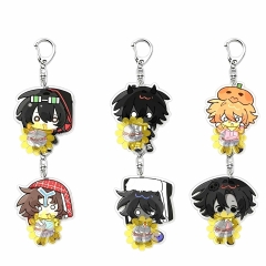 6 Styles Minecraft Cartoon Anime Acrylic Keychain