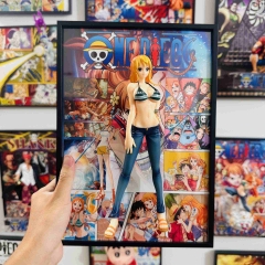A4海贼王泳装娜美手办立体画