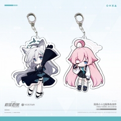 新款蔚蓝档案周边小鸟游星野白子*恐怖Q版角色亚克力钥匙扣小挂件