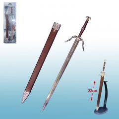 巫师杰洛特双头兽22cm带鞘卡装武器(棕)一把