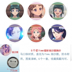 75mm 6PCS/SET The Apothecary Diaries Cartoon Pin Anime Tinplate Brooch