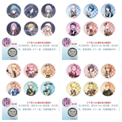 5 Styles 75mm 6PCS/SET HATSUNE MIKU: COLORFUL STAGE! Cartoon Pin Anime Tinplate Brooch