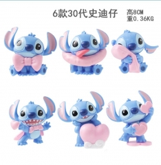6pcs/set 8cm Lilo & Stitch Cartoon Anime PVC Figures