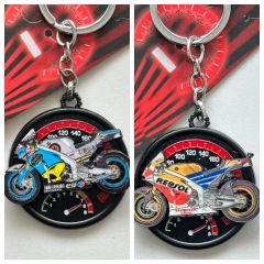 2 Styles Motorcycle Cartoon Anime Alloy Keychain