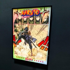 带电)火影忍者佐助 创意手办冲出3D立体灯画装饰画摆件