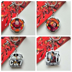 5 Styles Football Star Cartoon Anime Alloy Keychain
