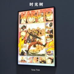 带电)火影忍者漩涡鸣人 创意手办冲出3D立体灯画装饰画摆件