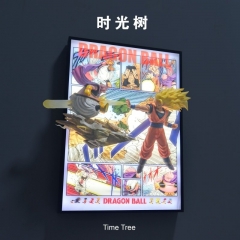 带电)创意七龙珠超3悟空对布欧 创意手办冲出3D立体灯画装饰画摆件