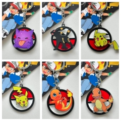 7 Styles Pokemon Cartoon Anime Alloy Keychain