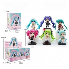 11CM 6PCS/SET Hatsune Miku Cartoon Anime PVC Figures