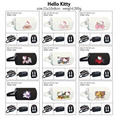 HelloKitty 动漫周边笔袋手提大容量双层牛津布笔袋