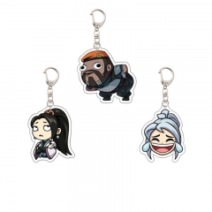 3 Styles Valorant Cartoon Anime Acrylic Keychain