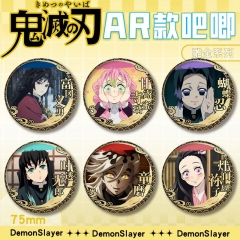 75mm 10 Styles Demon Slayer: Kimetsu no Yaiba Cartoon Pin Anime Tinplate Brooch