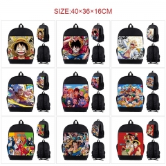 10 Styles One Piece Cartoon Anime Canvas Backpack Bag