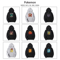 10 Styles Pokemon Cartoon Anime Hooded Hoodie