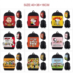 10 Styles Peanuts Cartoon Anime Canvas Backpack Bag