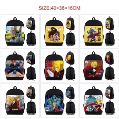 10 Styles Fullmetal Alchemist Cartoon Anime Canvas Backpack Bag