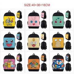 10 Styles Pokemon Cartoon Anime Canvas Backpack Bag