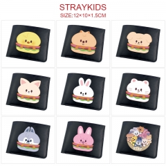 straykids 13款 动漫软皮按扣二折钱包